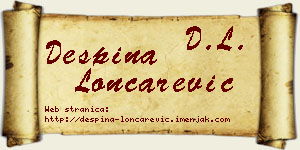 Despina Lončarević vizit kartica